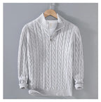 Vyoluin™ Knitted Quarter-Zip Sweater