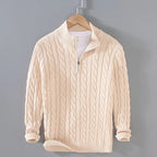 Vyoluin™ Knitted Quarter-Zip Sweater