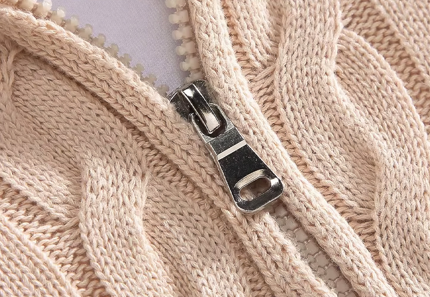 Vyoluin™ Knitted Quarter-Zip Sweater